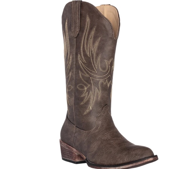 Silver Canyon | Brown Dallas | Pointed Women Western Cowgirl Boots | size 6 - Picture 13 of 15